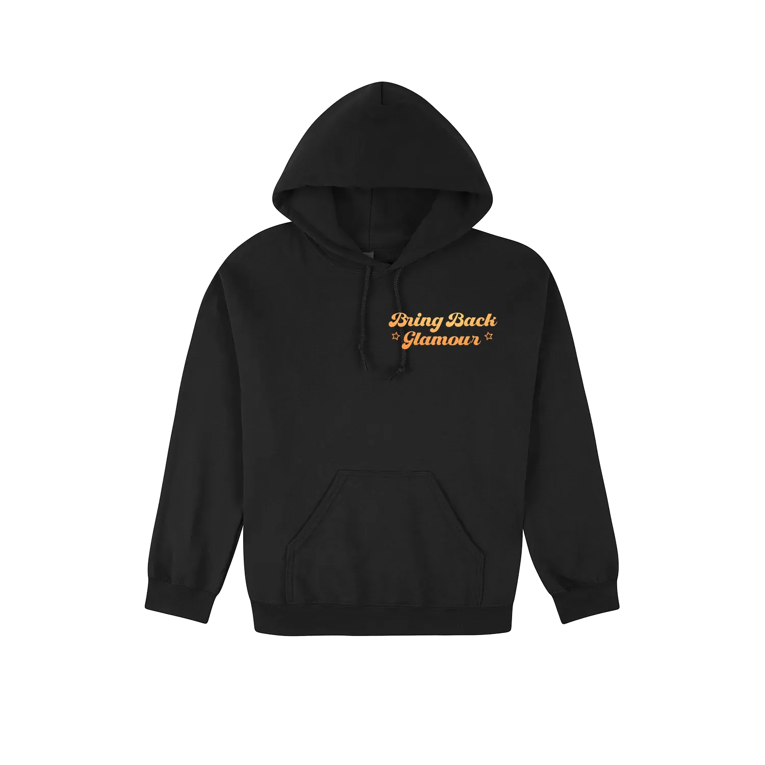 Black front flat lay