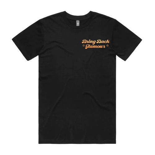 Black front flat lay